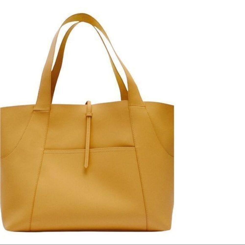 Zara Mustard Yellow Tote Bag